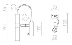 Viper Wl Vägglampa Svart krom LED 3W 3000K