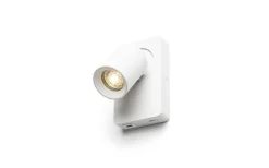 Voltera Vägglampa med USB Vit