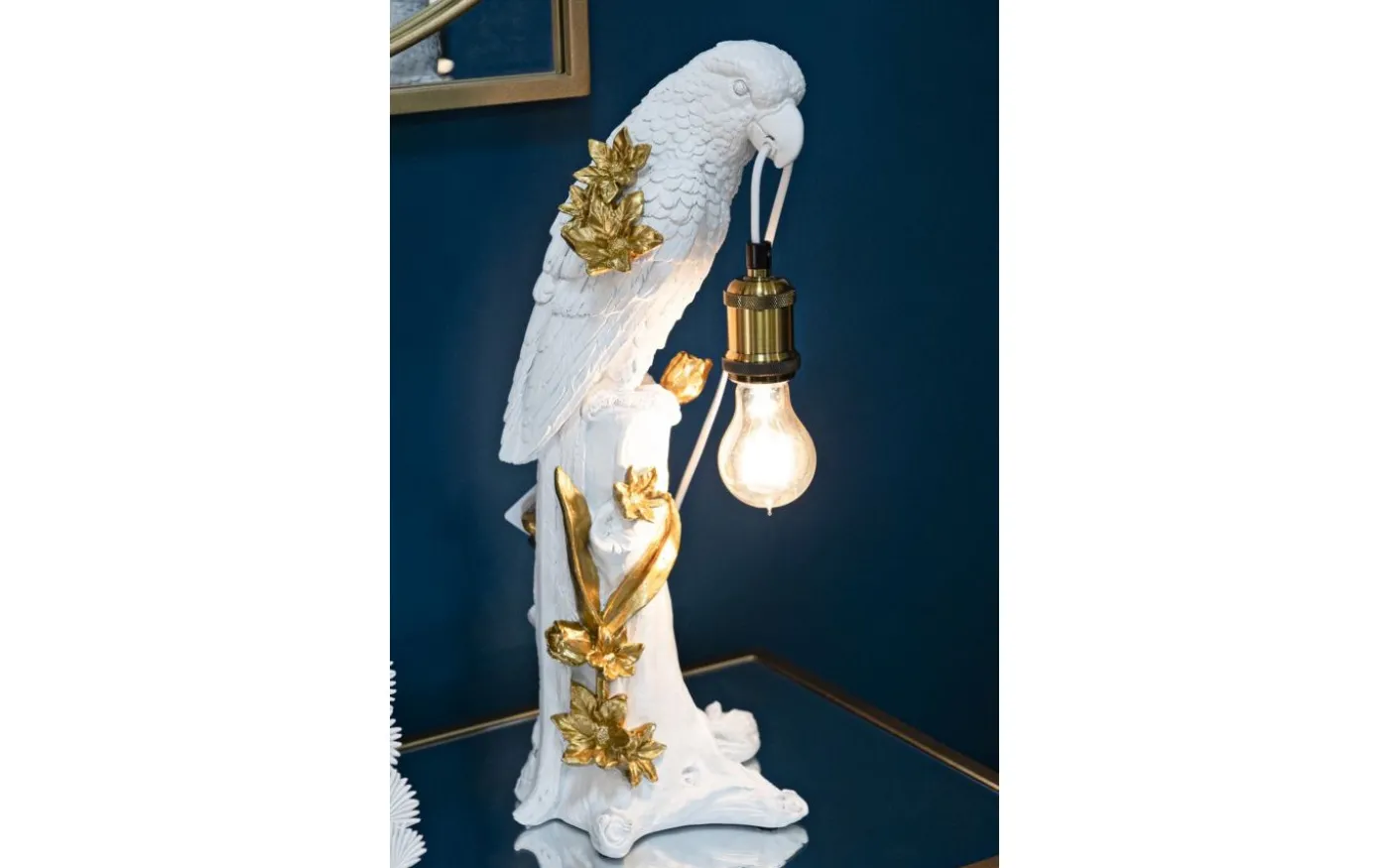 Xenon Bordslampa Papegoja 50,5cm Vit
