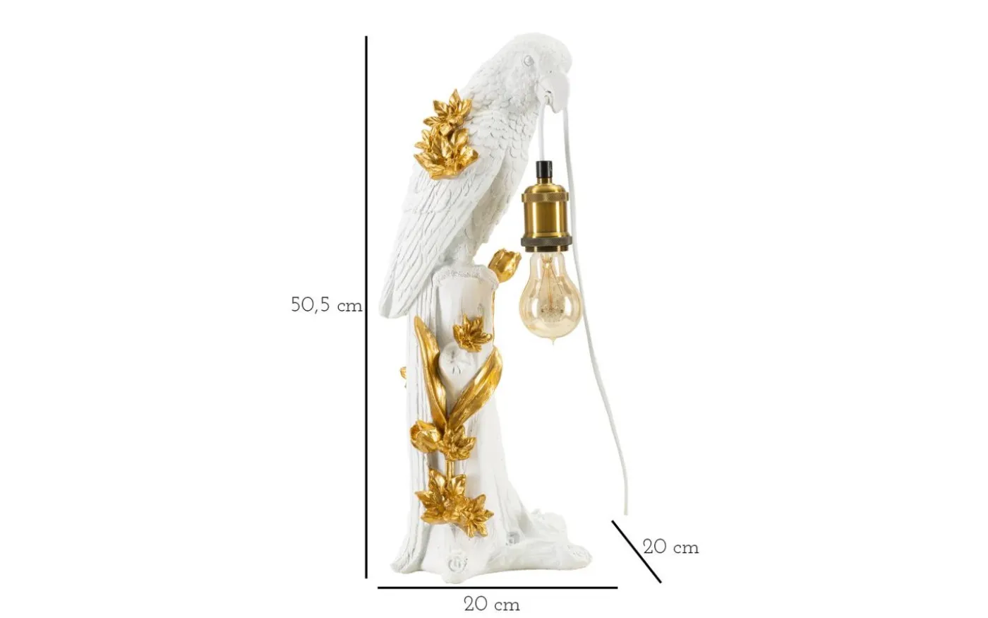 Xenon Bordslampa Papegoja 50,5cm Vit