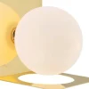 Zenit Vägglampa 1L Mässing/Opal IP44